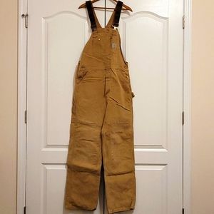 Carharrt Bib Overalls Construction 34x34 Duck